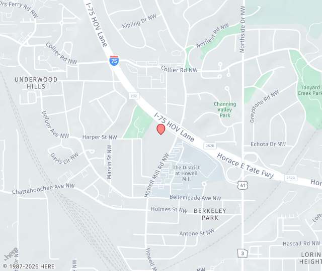 Location Map: 1800 Howell Mill Road, Suite 140 Atlanta, Georgia 30318