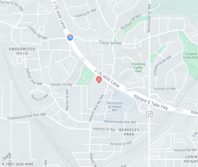 Location Map: 1800 Howell Mill Road, Suite 140 Atlanta, Georgia 30318